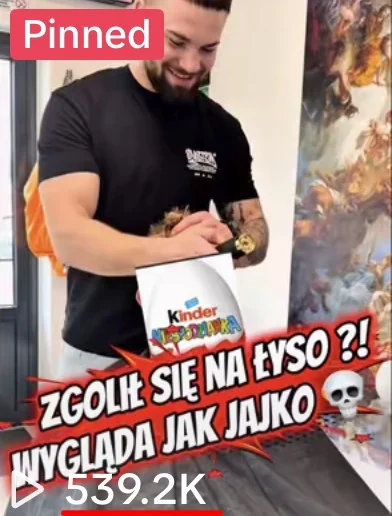 Kuba — wiral „Zgolił się na łyso, wygląda jak jajko” z wynikiem 539,2 tys. wyświetleń